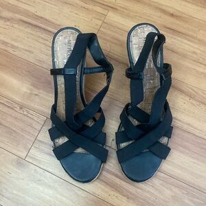 Merona Black Wedges, size 9.5